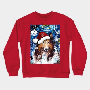 Santa Collie Crewneck Sweatshirt